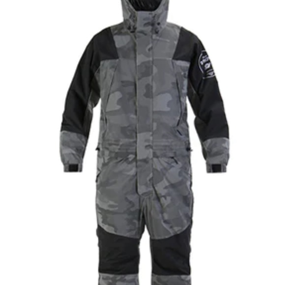 Gsou Snow Unisex Ski Suit Fluorescent Camouflage Night One-Piece Snow Suit - Picture 4 of 6